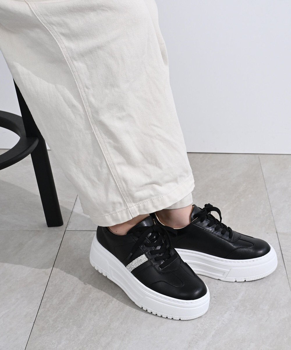 Pointer 日本製 本革ボリューム厚底スニーカー 