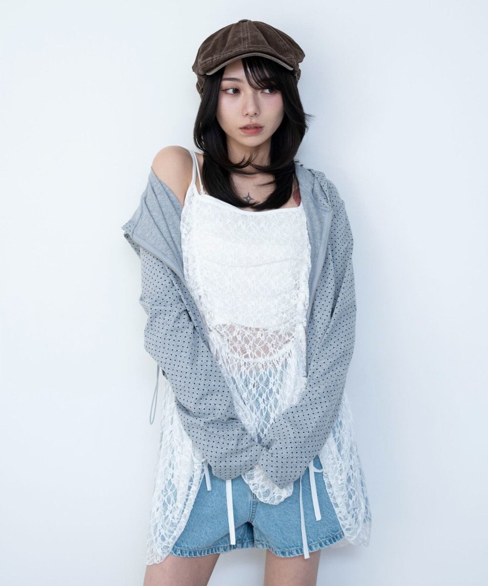 WEGO ドロストデザインキャミワンピース 