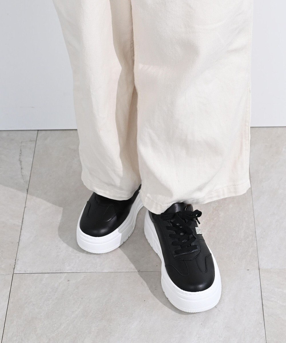 Pointer 日本製 本革ボリューム厚底スニーカー 