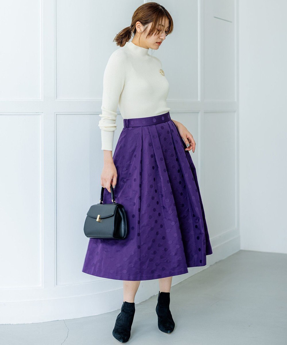 組曲 ホールガーメント ハイネックニット 