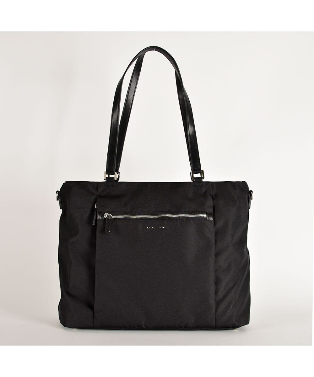 LA BAGAGERIE コーデュラ×リサイクルレザー　スクエアトート 