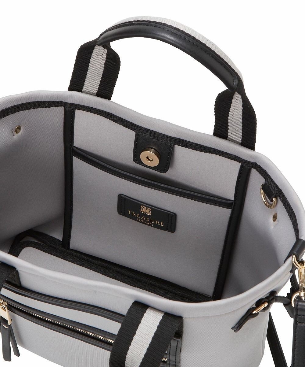 TOPKAPI 【新色追加】【TREASURE TOPKAPI】ネオプレン フロントポケット 2way ショルダー付き ミニトートバッグ 