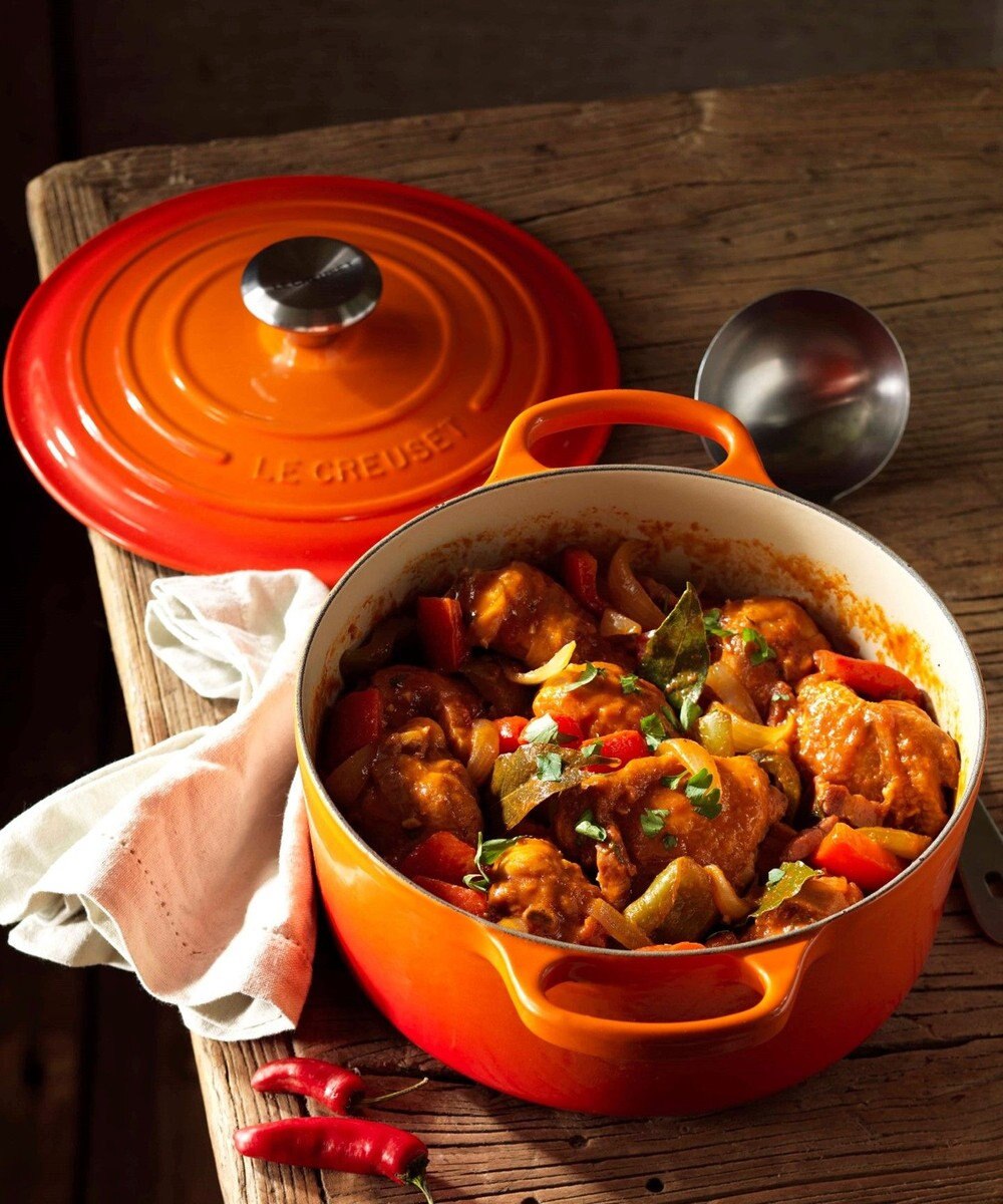 YAMATO テーブル＆キッチン 【ル・クルーゼ】シグニチャー　ココット・ロンド 18cm　オレンジ 