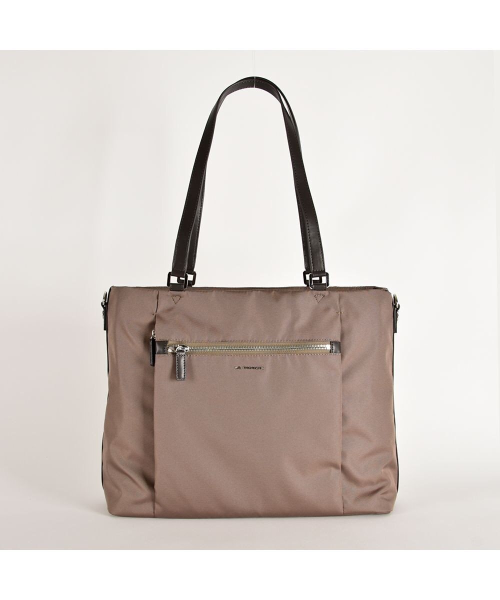 LA BAGAGERIE コーデュラ×リサイクルレザー　スクエアトート 