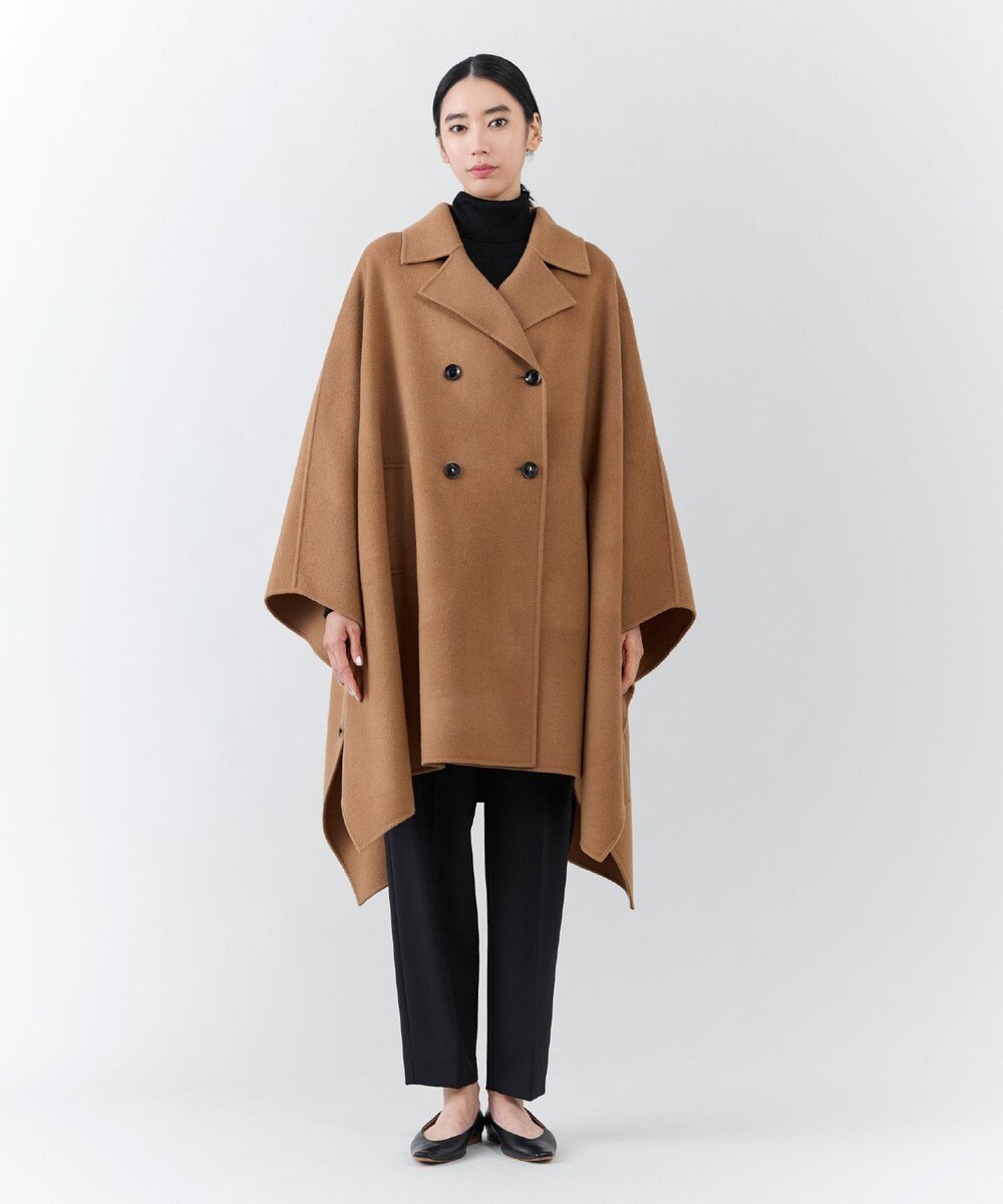 23区 【エステータ】ウールリバー ポンチョ コート 