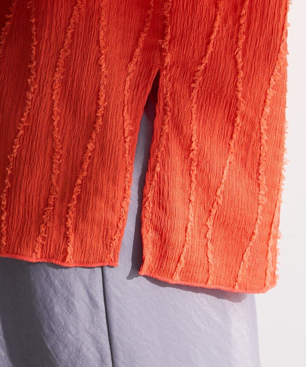 Green Parks ５分袖表面感カットプルオーバー 