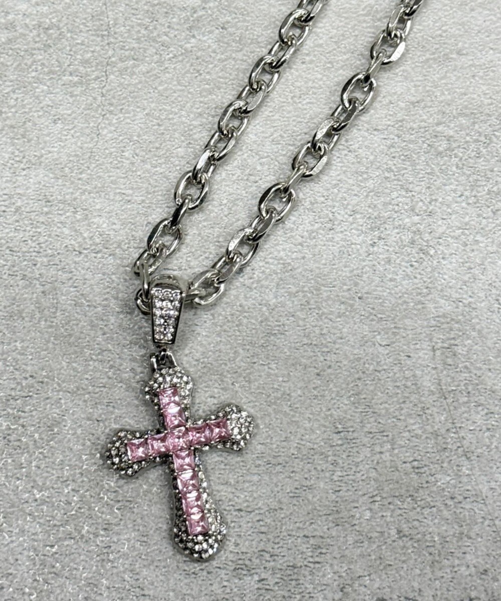 WEGO Lクロスビジューネックレス 