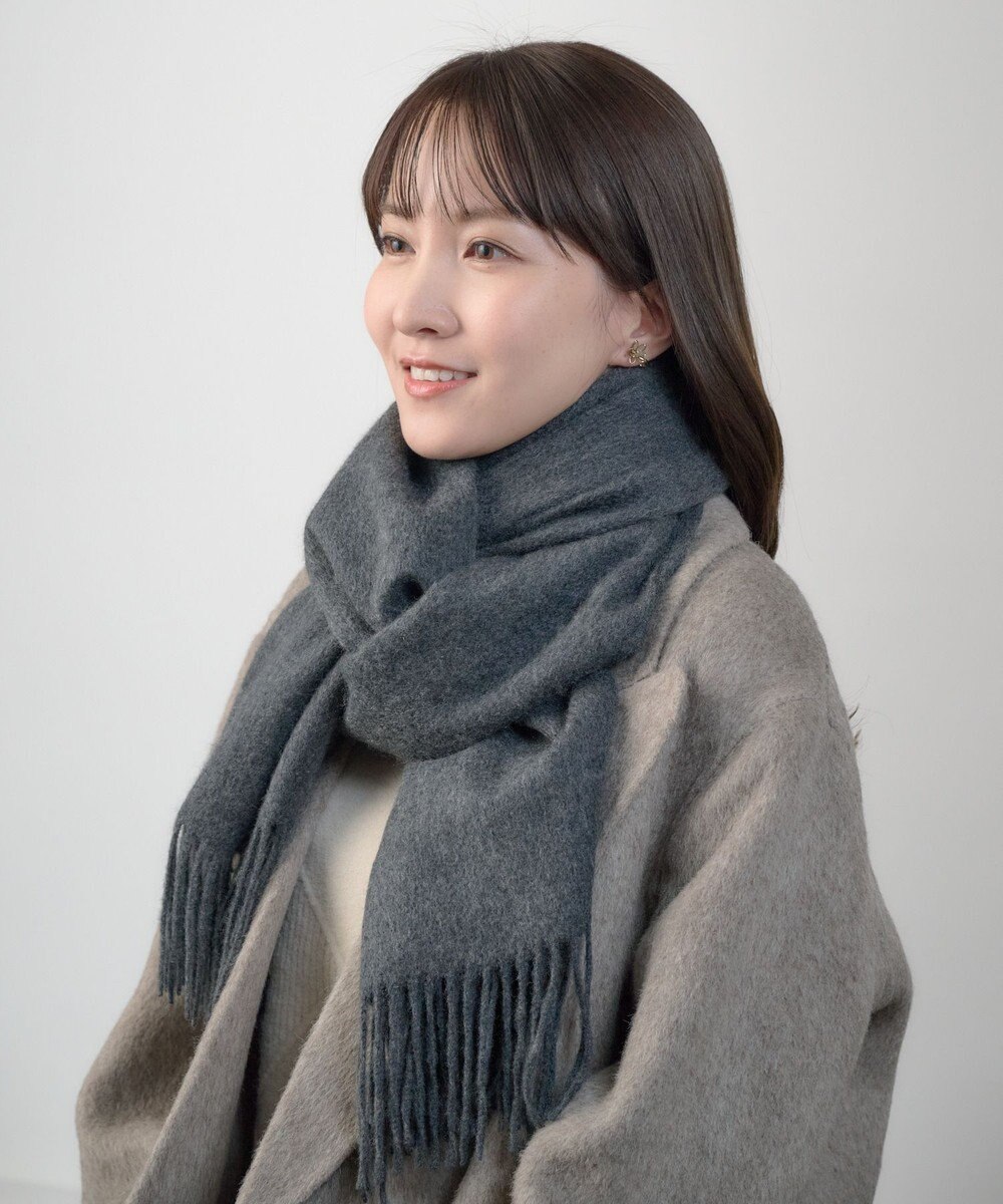 MOONBAT プラスムーンバット (+moonbat) カシミヤ100％無地ストール 洗える 190㎝×50㎝ 