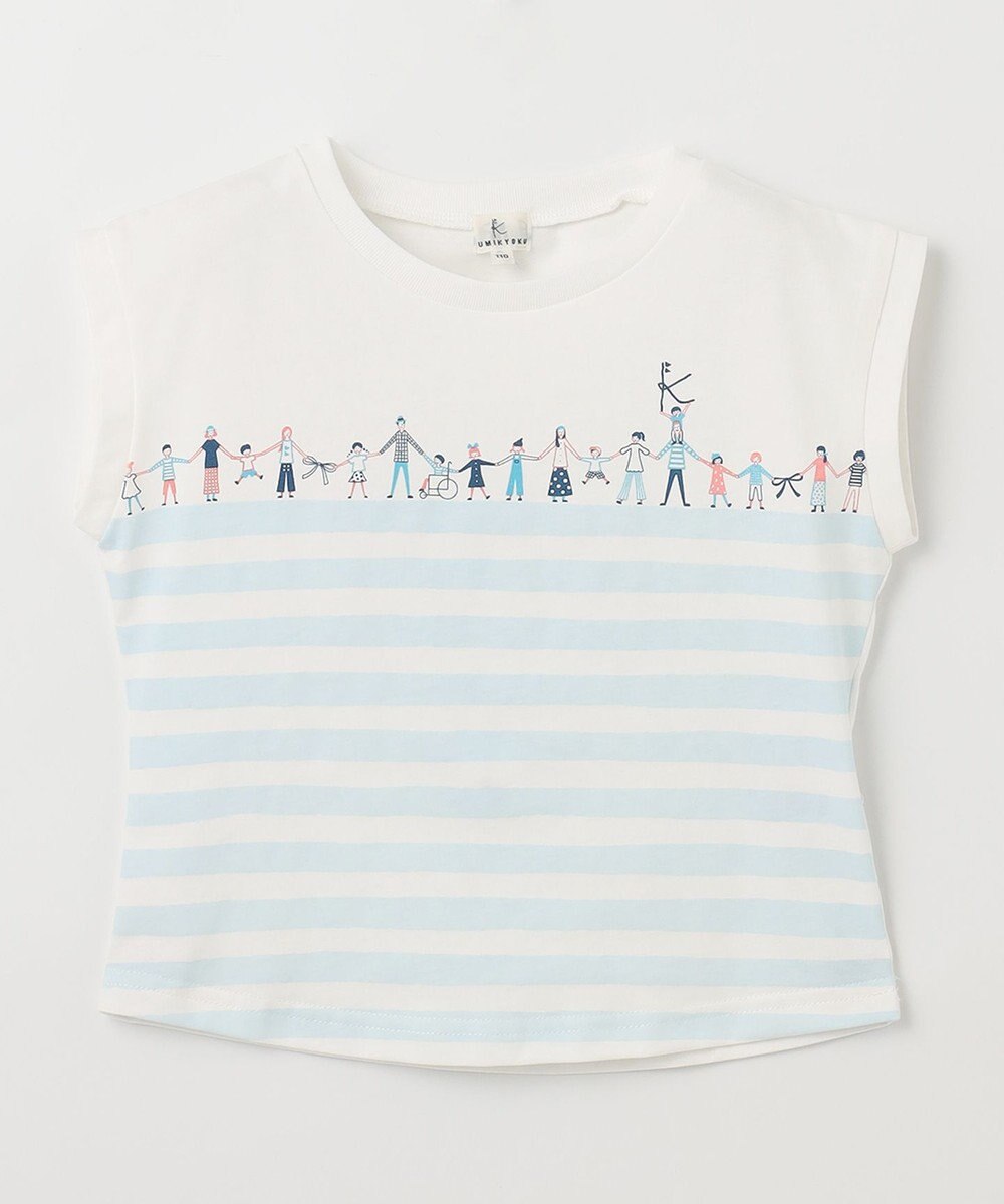 組曲 KIDS 【110-140㎝】【UVケア】グリーンバンド Tシャツ 