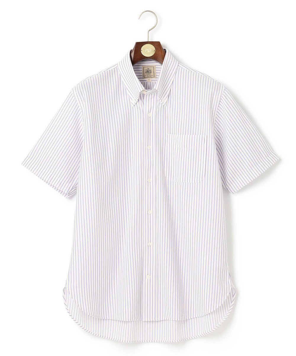J.PRESS MEN 【夏に嬉しい高機能】カノコインレイストライプパッチポケット シャツ/B.D. 