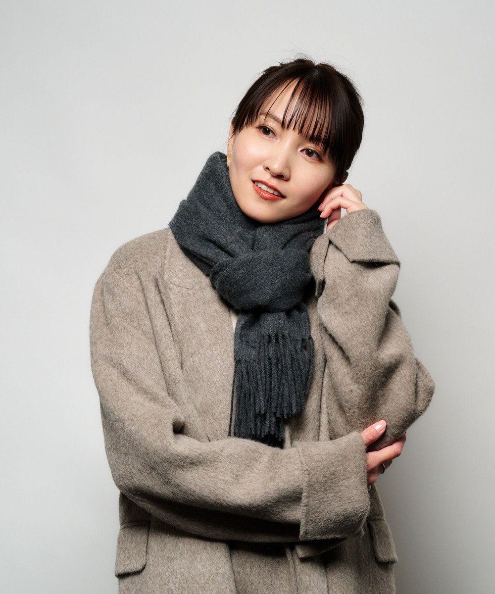 MOONBAT プラスムーンバット (+moonbat) カシミヤ100％無地ストール 洗える 190㎝×50㎝ 