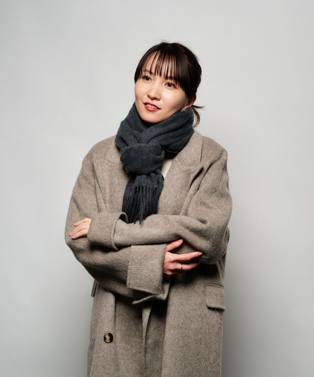 MOONBAT プラスムーンバット (+moonbat) カシミヤ100％無地ストール 洗える 190㎝×50㎝ 