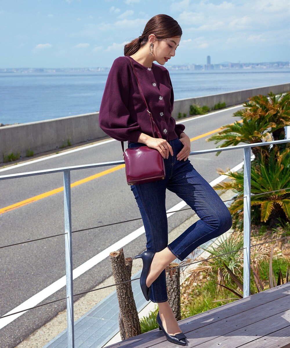 Tiaclasse 【洗える】ビジューニットカーディガン 