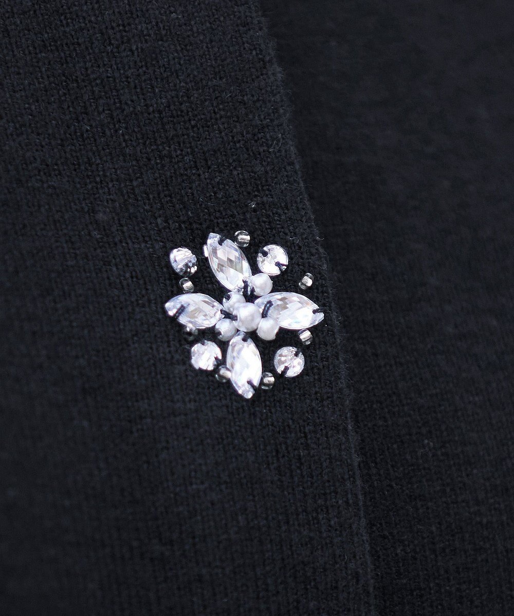 Tiaclasse 【洗える】ビジューニットカーディガン 