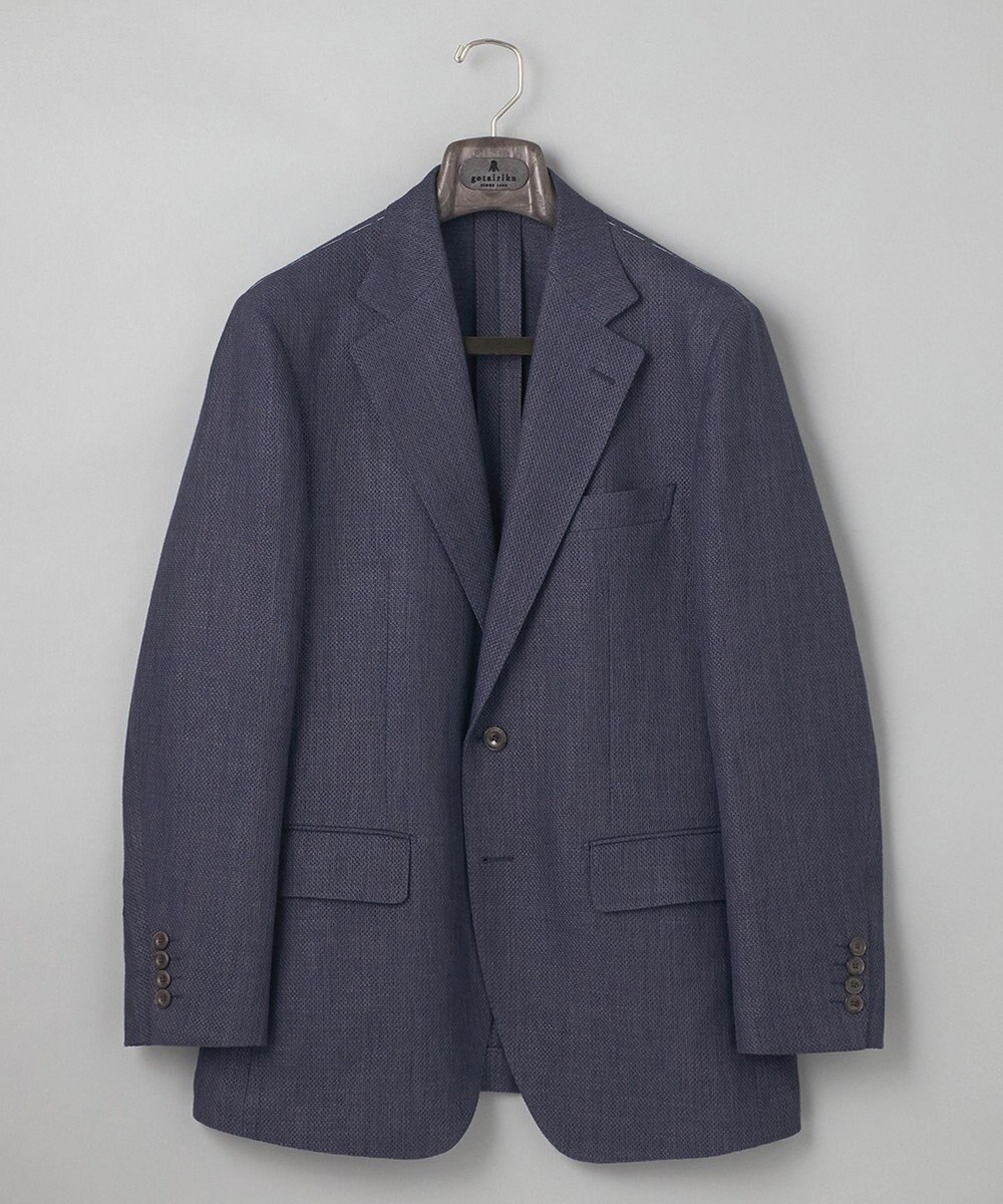 GOTAIRIKU 【DORMEUIL】ドーメル HEXAGON リネン ジャケット_ネイビー 