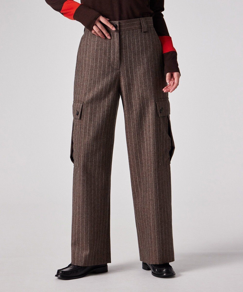 Paul Smith ストライプ ウール カーゴパンツ 