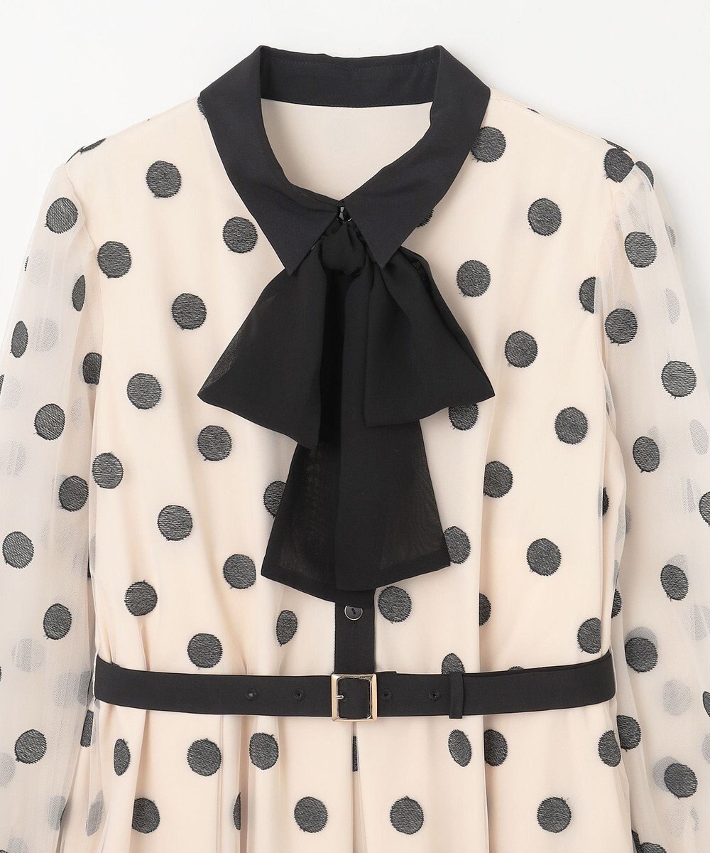 GRACE CONTINENTAL ラメドット刺繍ドレス 