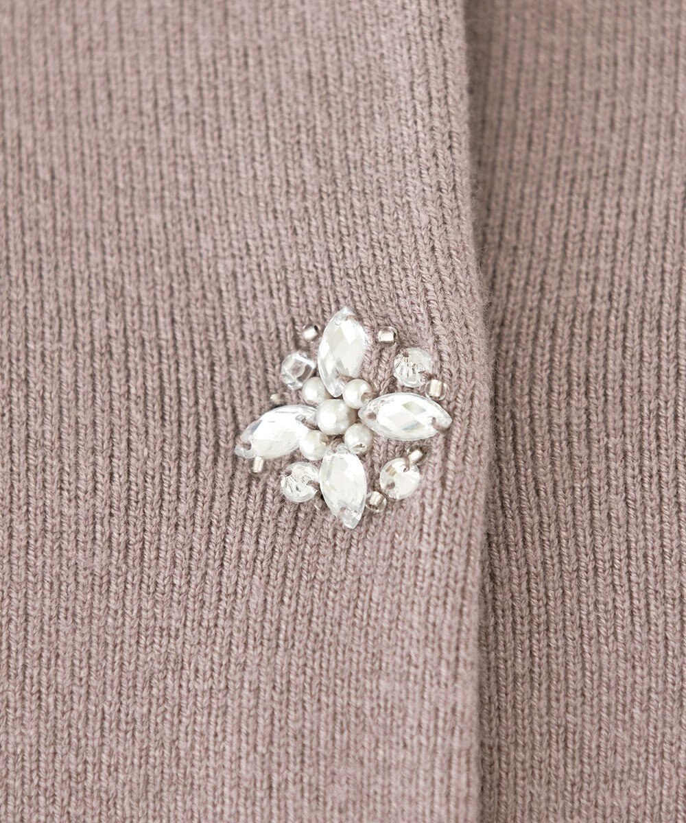 Tiaclasse 【洗える】ビジューニットカーディガン 