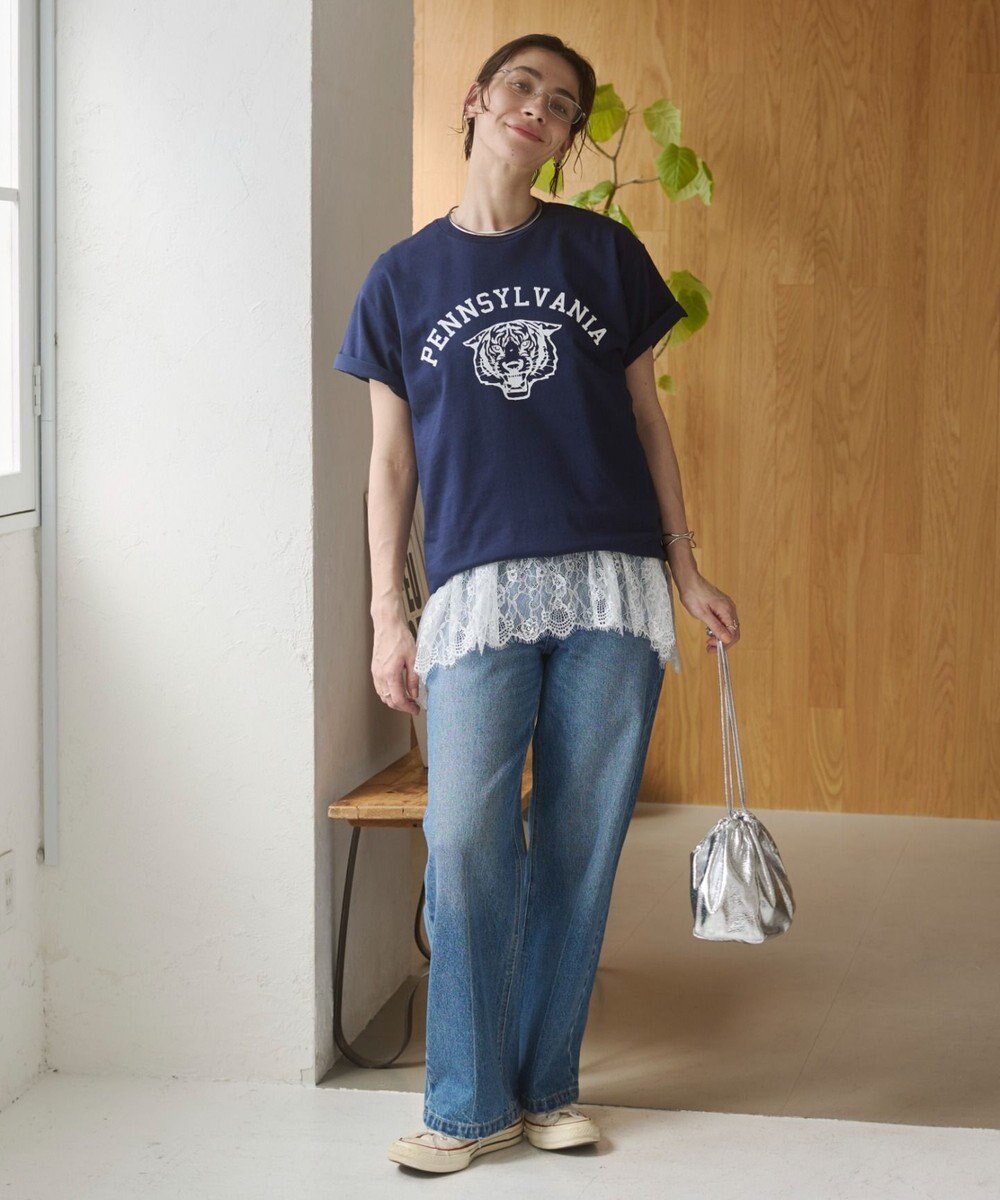 WEGO 【ANGIE VINTAGE】カレッジロゴプリントTee 