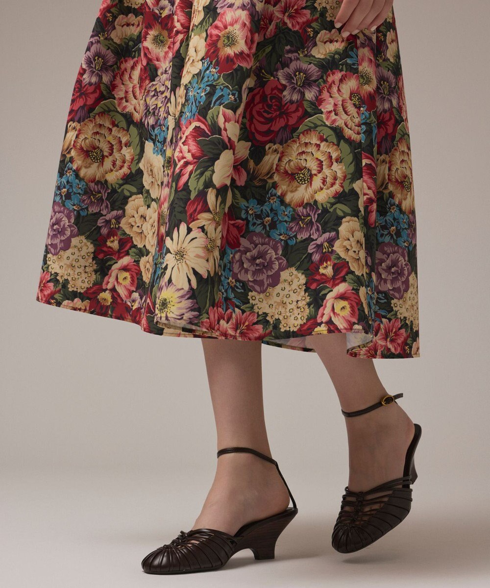 GRACE CONTINENTAL アンティークフラワータックスカート 