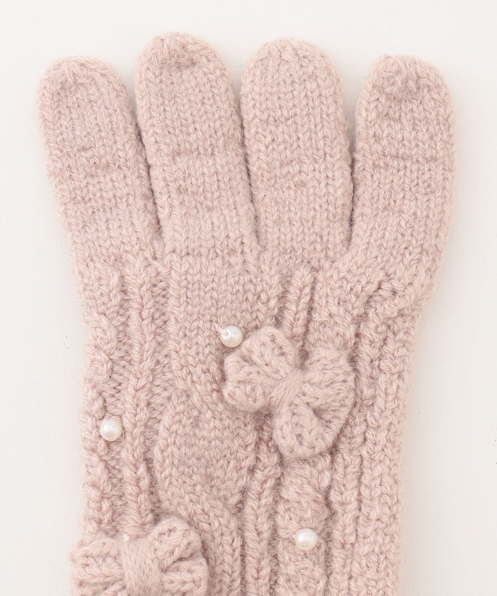 ANY KIDS パール リボン 手袋 