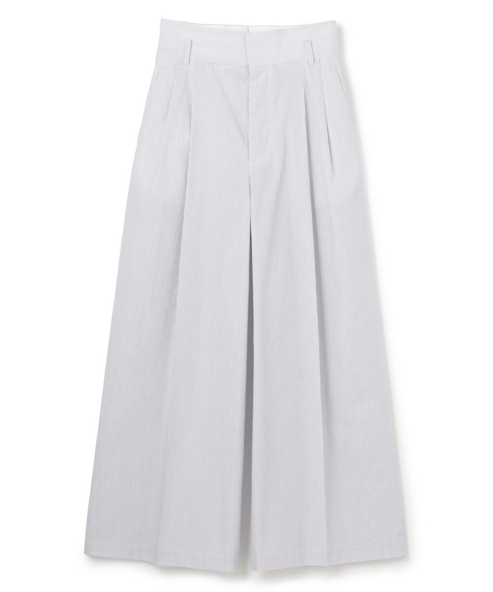 uncrave コットンクロスストライプ ワイドトラウザー 