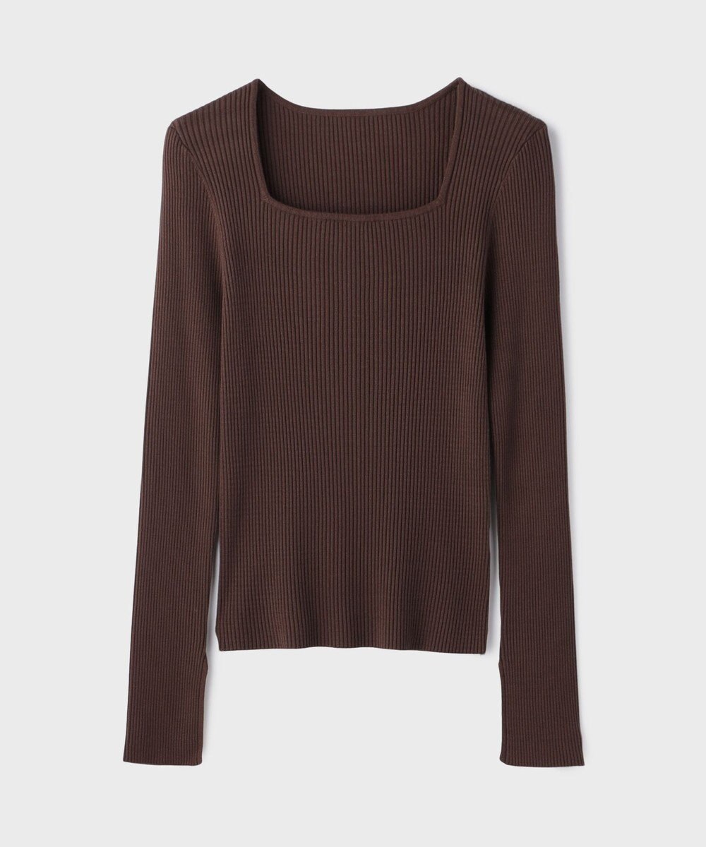 GRACE CONTINENTAL ハイゲージリブニットトップ 