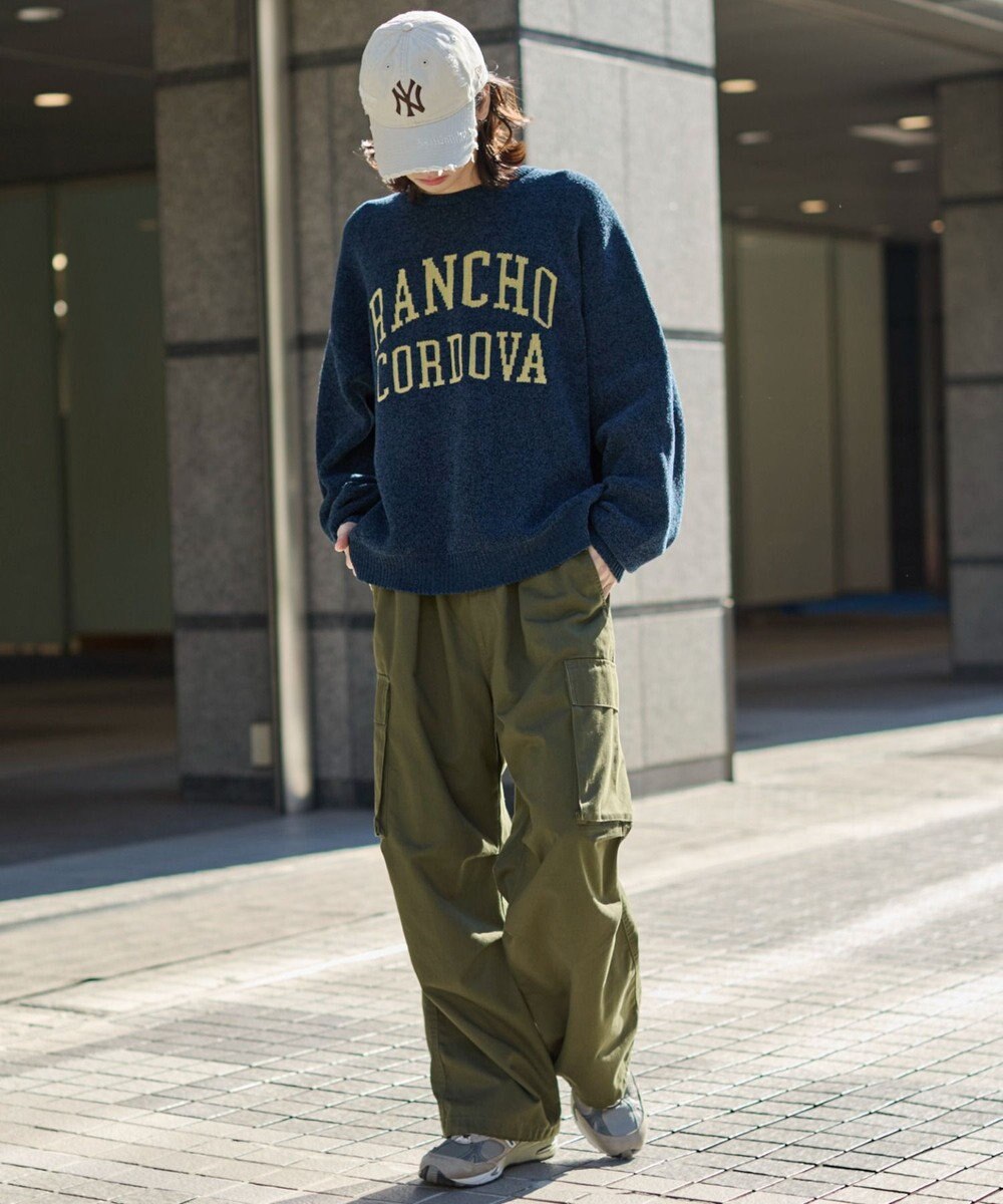 WEGO 【ユニセックス着用ITEM】ベロアモールグラフィックプルオーバー 