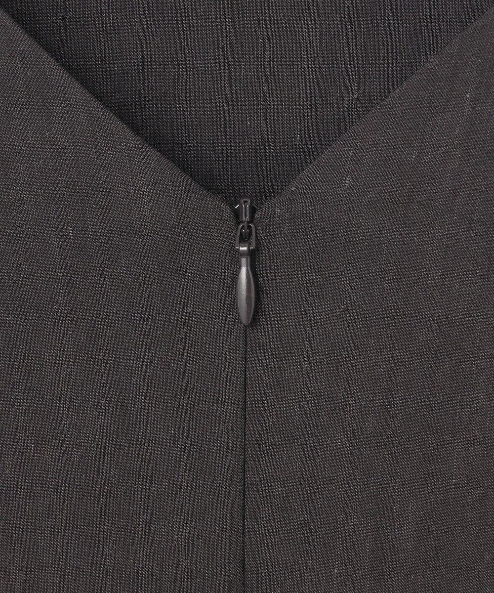 23区 【洗える】リネンレーヨンストレッチ  Iライン キャミソール ワンピース 