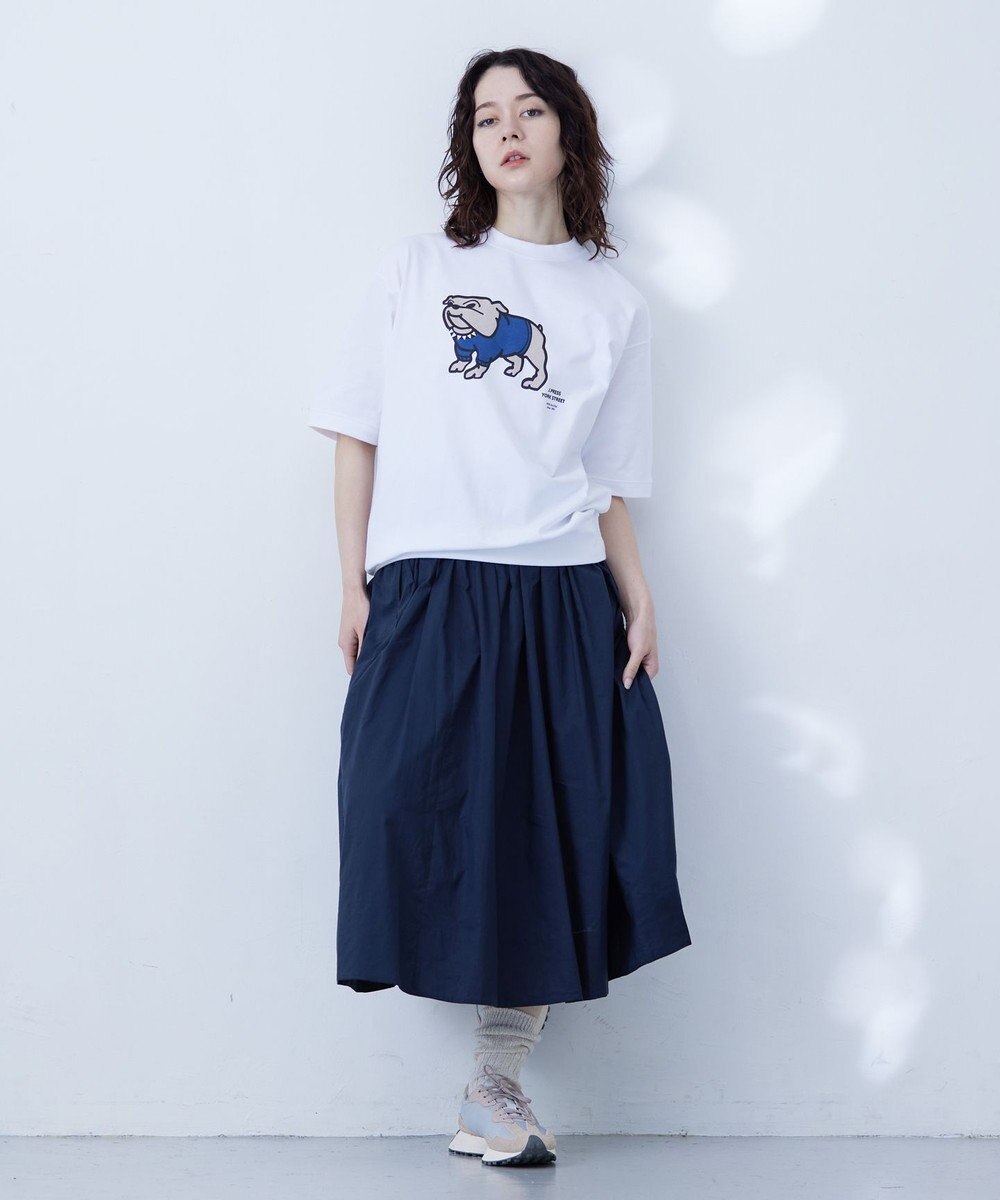 J.PRESS YORK STREET 【UNISEX】ブルドッグプリントTシャツ 