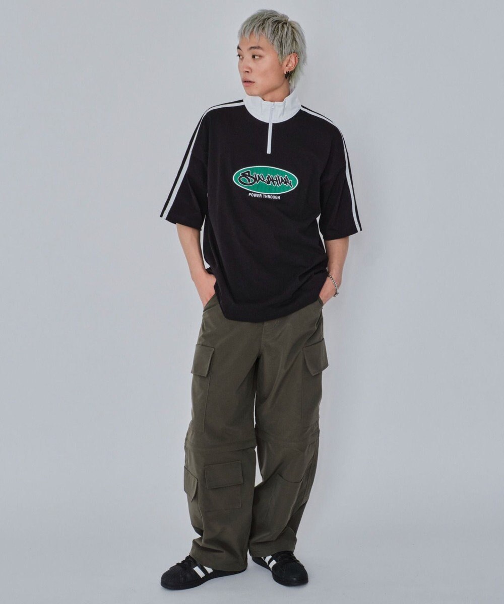 WEGO 【ユニセックス着用ITEM/MLサイズ展開】ヘビーウェイトハーフジップT（SS） 