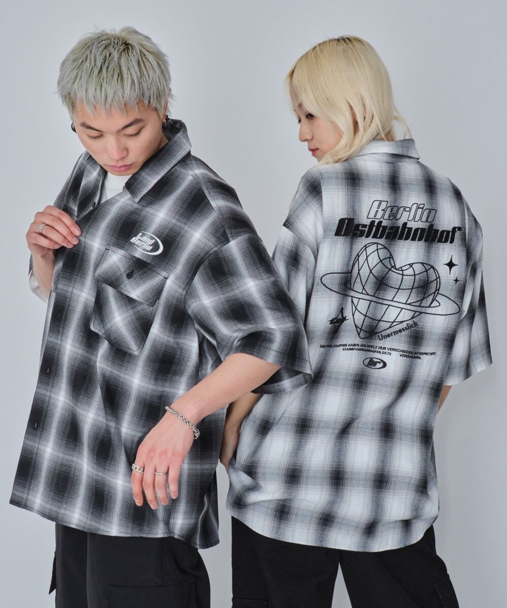 WEGO 【ユニセックス着用ITEM】グラフィックオンブレチェックシャツ（SS） 