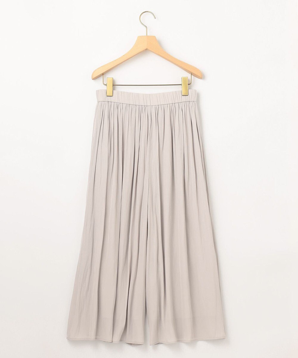 組曲 【新色追加・ウエスト調整可】ギャザーライトデシン パンツ 