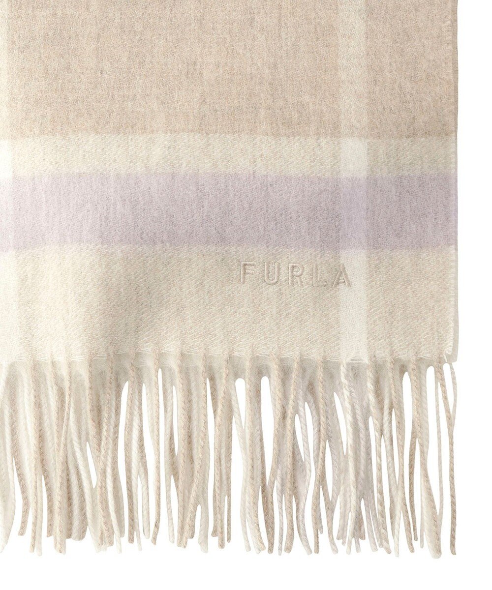 MOONBAT FURLA ウール超大判ブロックチェックラメストール/幅70cm 