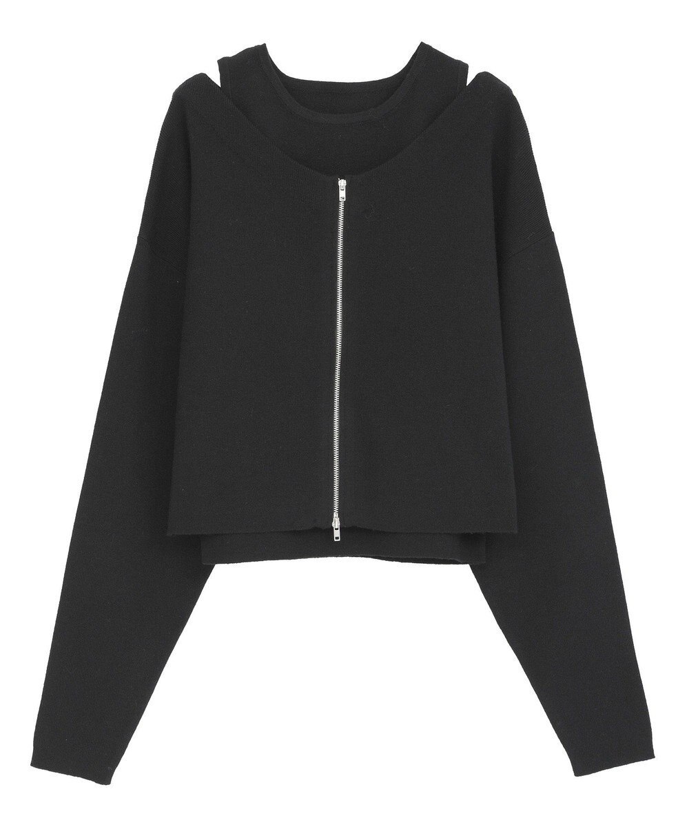 Green Parks SET2点Zipニットカーディガン+アメスリタンク 