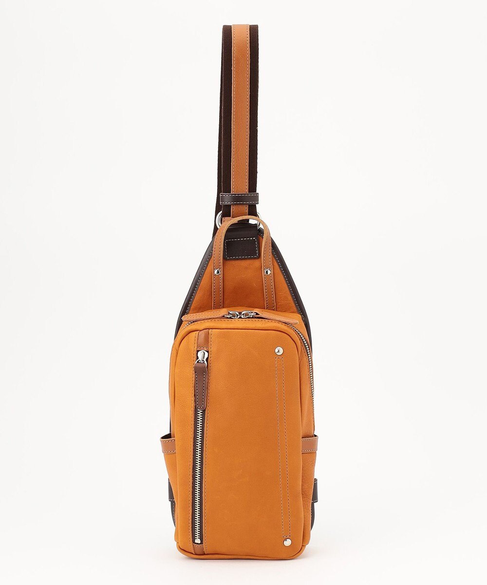 UNBILLION Otias シュリンクレザーオイル仕上げタテ型ボディバッグ 