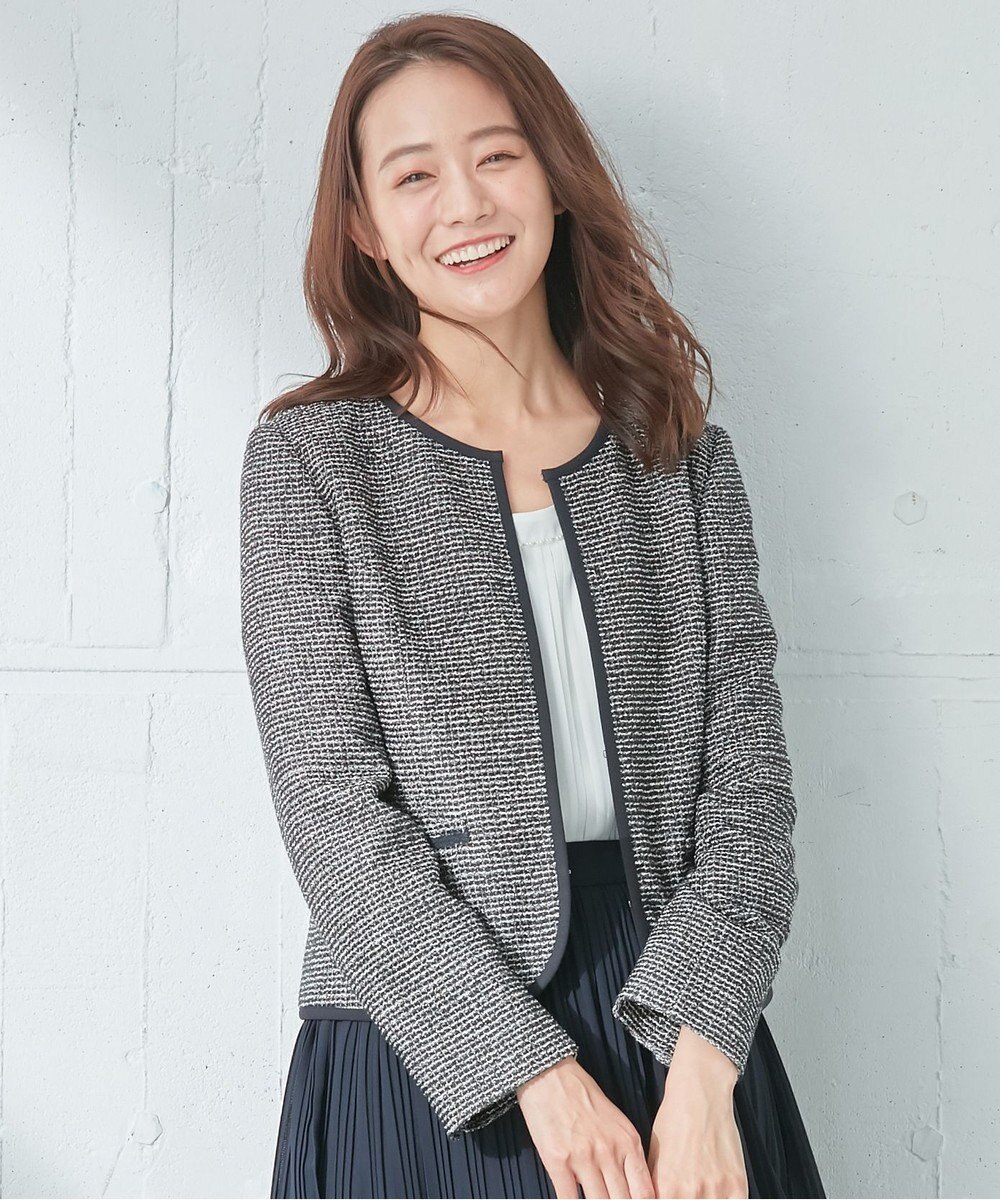シャイニーストレッチツイード ノーカラージャケット Any Sis S ファッション通販 公式通販 オンワード クローゼット シャイニーストレッチツイード ノーカラージャケット Any Sis S ファッション通販 公式通販 オンワード クローゼット