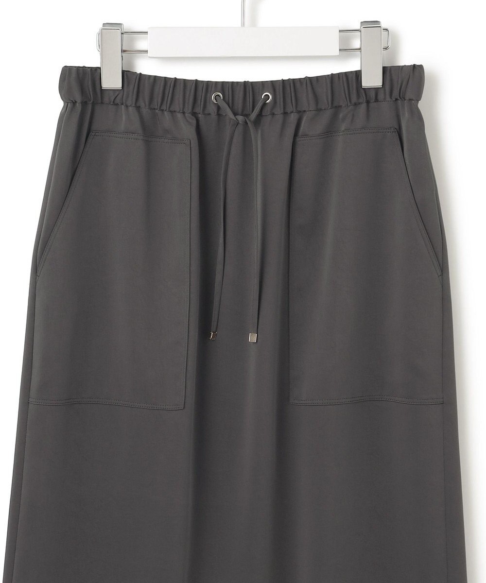 23区 【撥水加工/洗える】スムースサテン Iライン スカート 