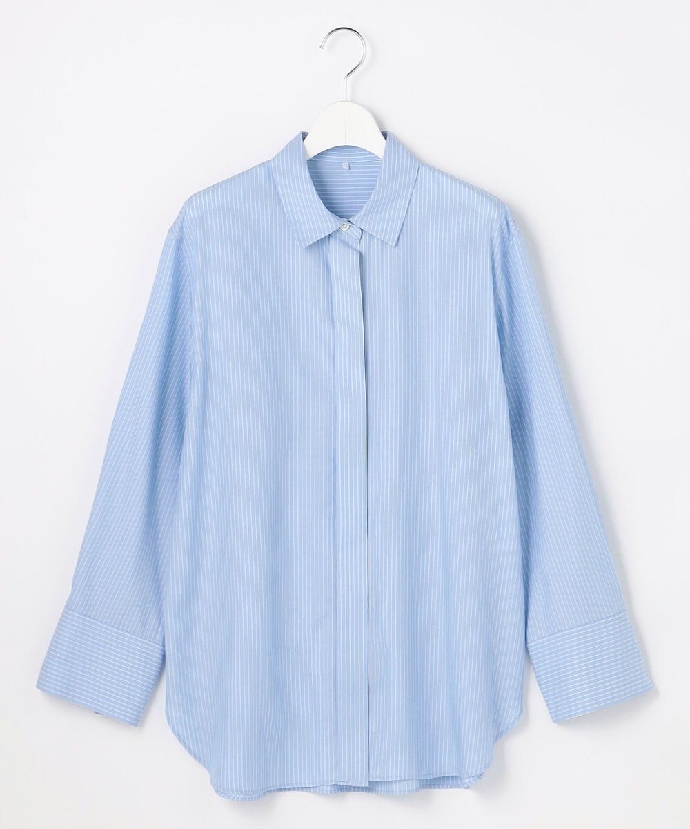 自由区 【着回し力抜群・レイヤードにも】ドレープブロード シャツブラウス 