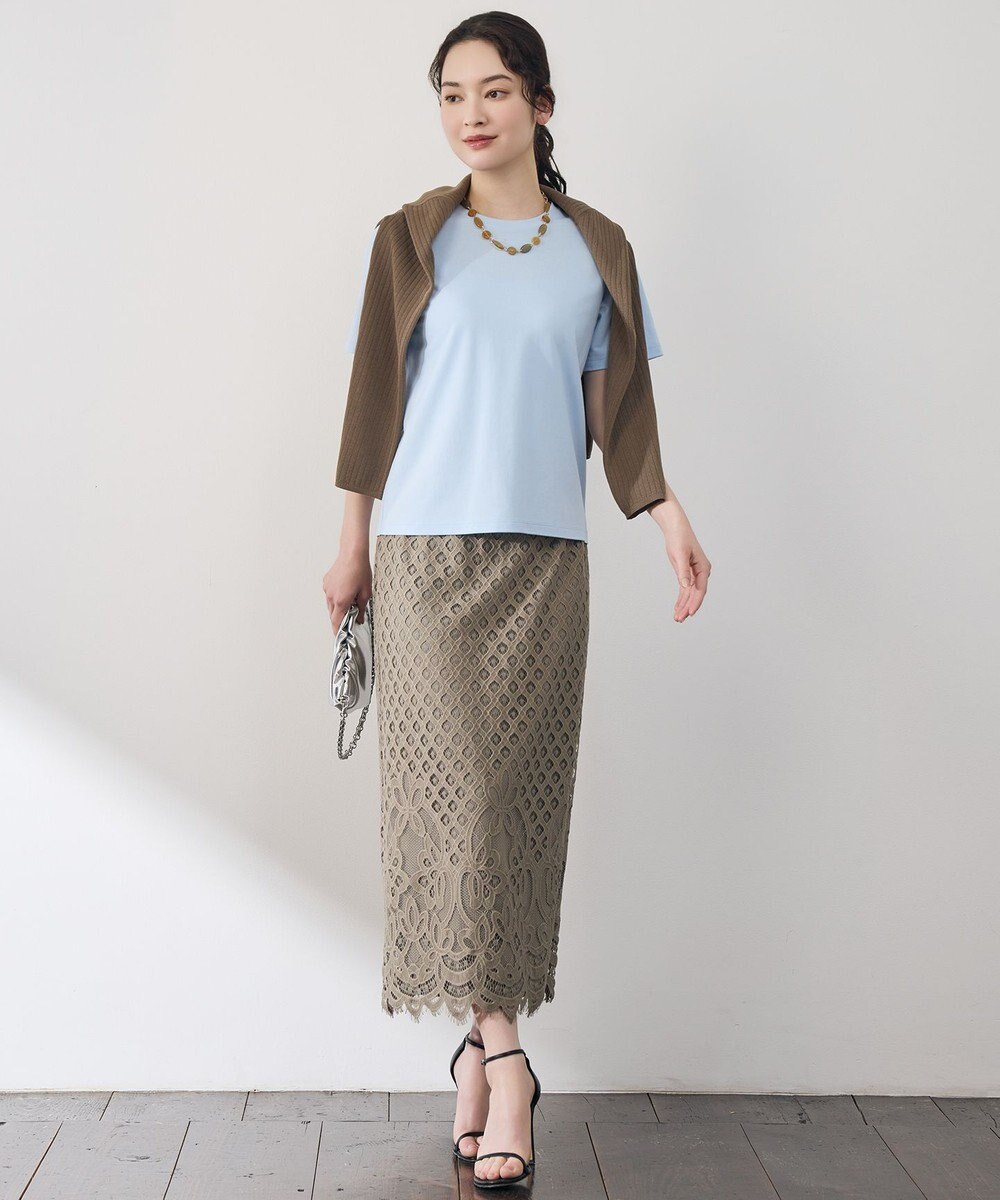 自由区 【SHIHOさん着用・こだわり素材・セットアップ対応】パネルレース スカート 