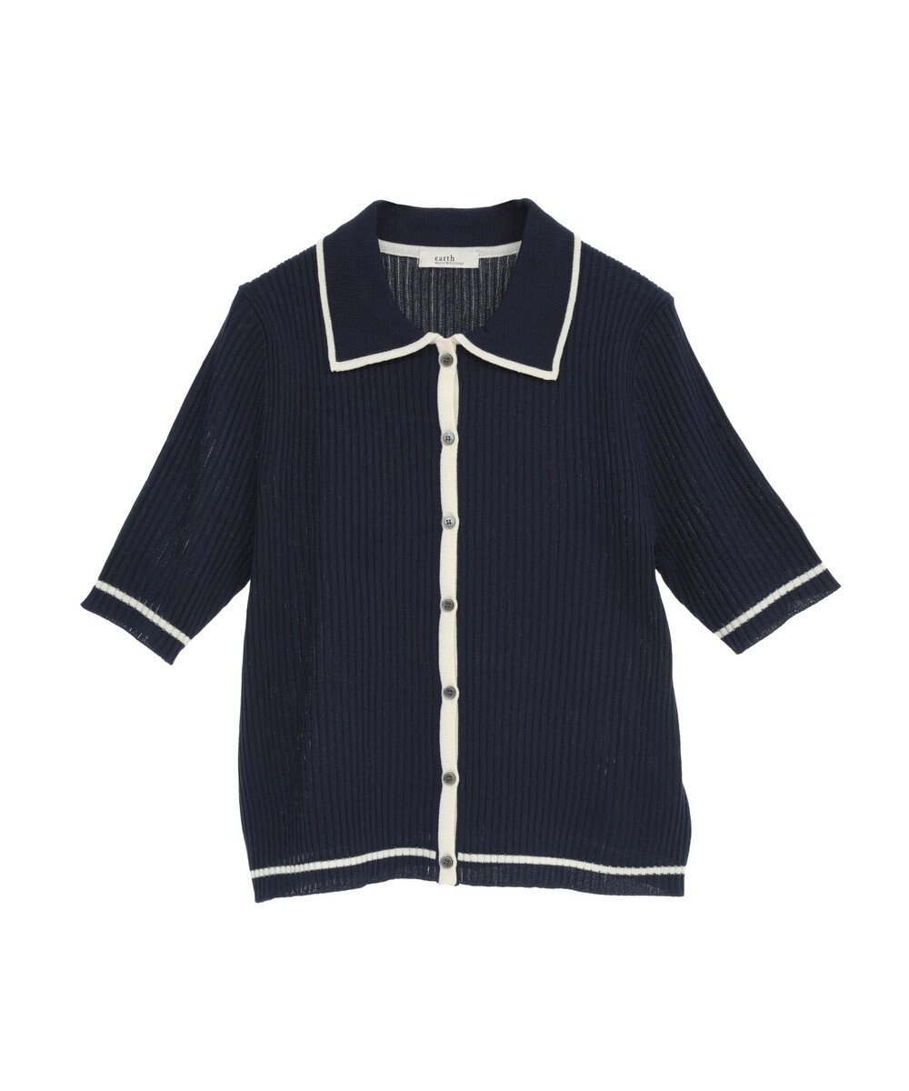 earth music&ecology 【予約】リブニットカーディガン 