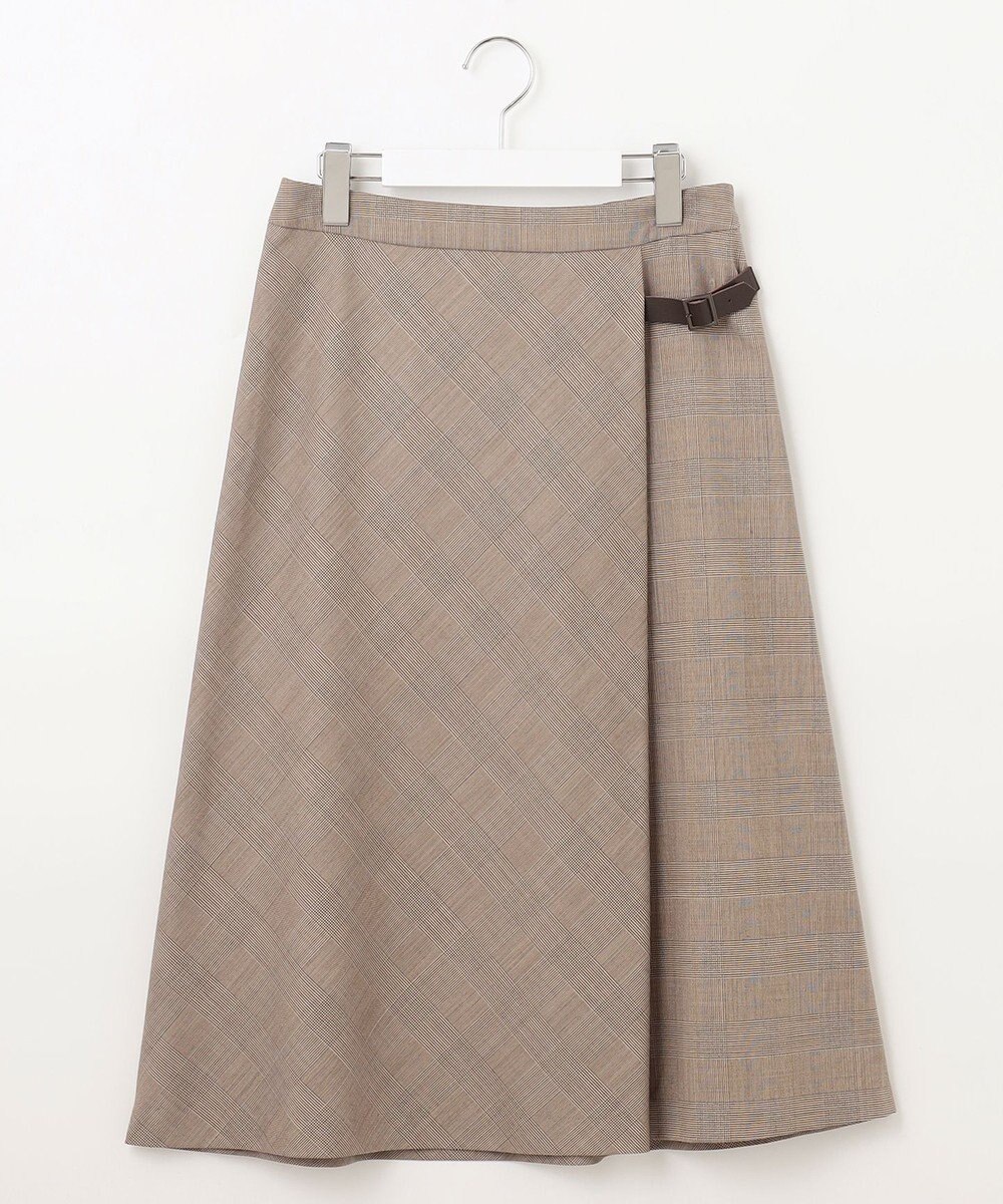 J.PRESS LADIES T/R/Wグレンチェック スカート 