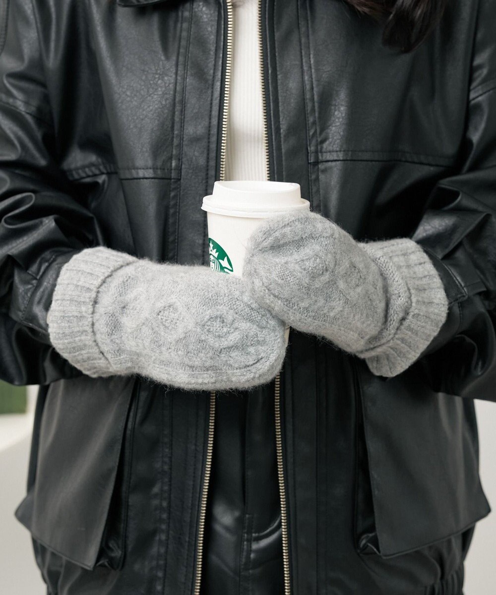 WEGO 【手袋】ケーブルミトングローブ 