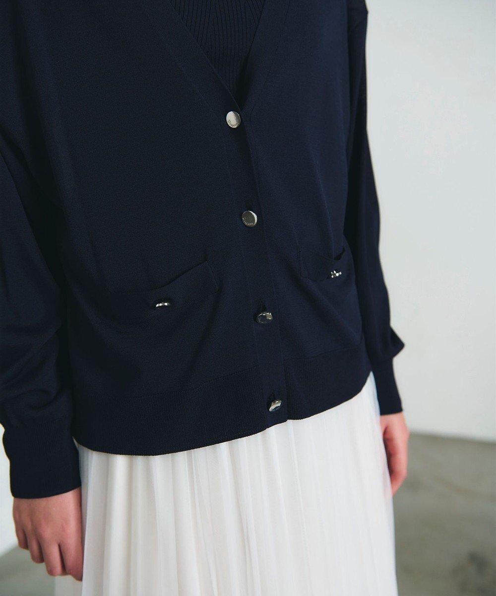 GRACE CONTINENTAL ルーズVネックニットカーディガン 