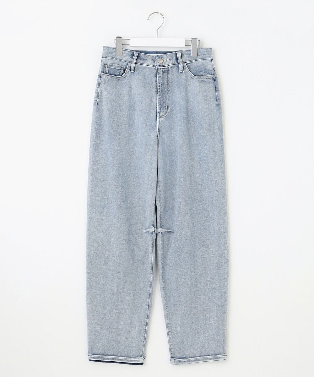 自由区 L 【19号サイズまで展開】ウスカルデニムダーツカーブ パンツ 