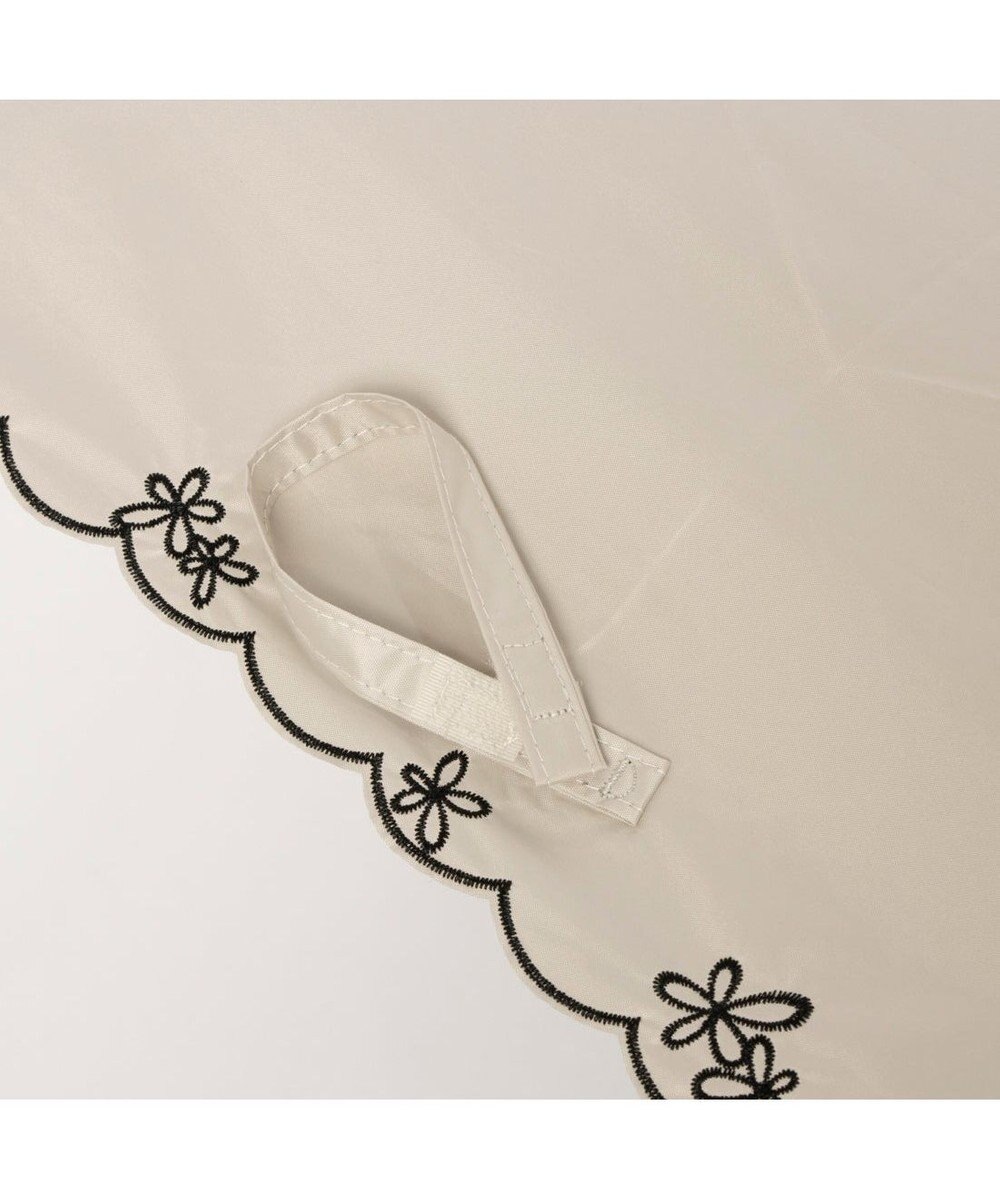 UNBILLION カシュネ cachenez /【晴雨兼用　日傘　UVカット率・遮光率100％生地使用 】PUプチフラワー刺繍ミニ折りたたみ傘 