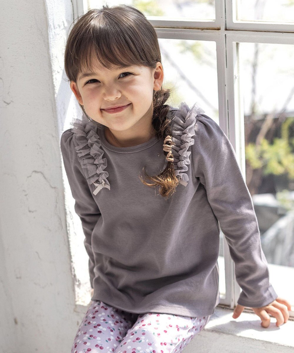 オーガビッツ肩フリル 長袖Tシャツ / any FAM KIDS | ファッション通販  