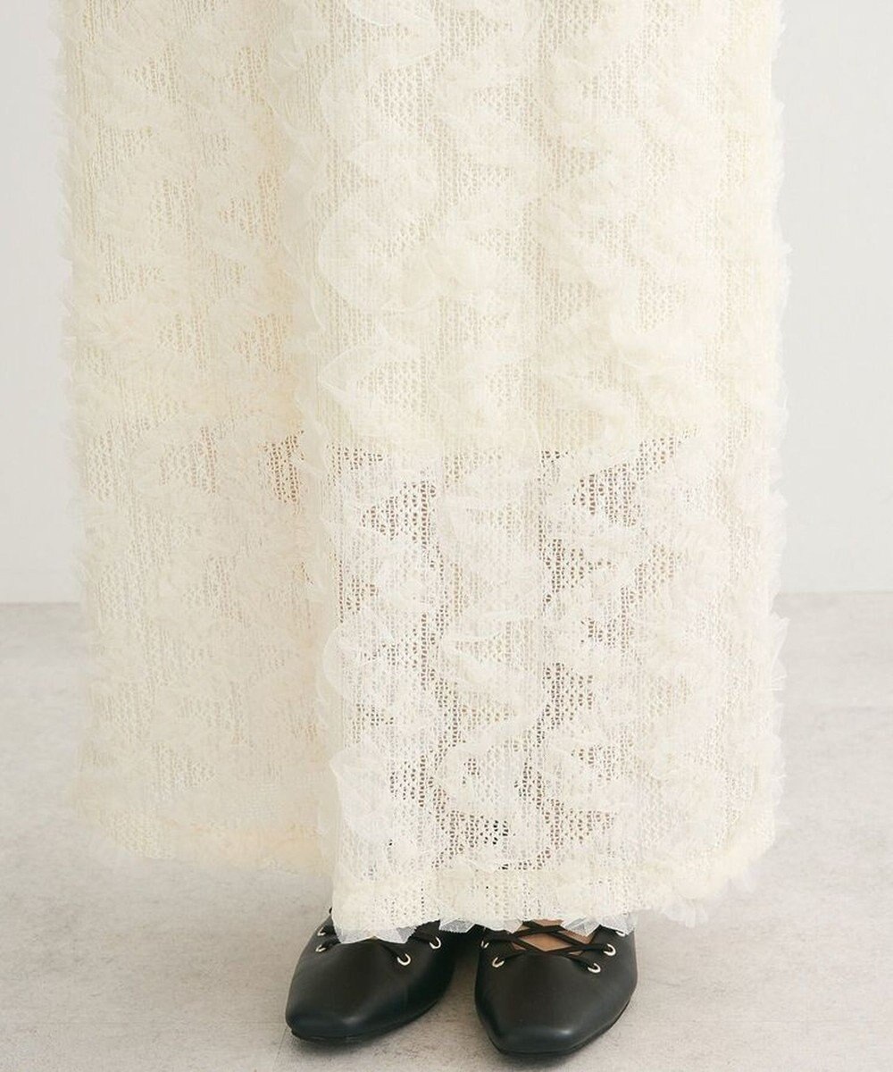 Green Parks チュールフリルＩラインスカート 