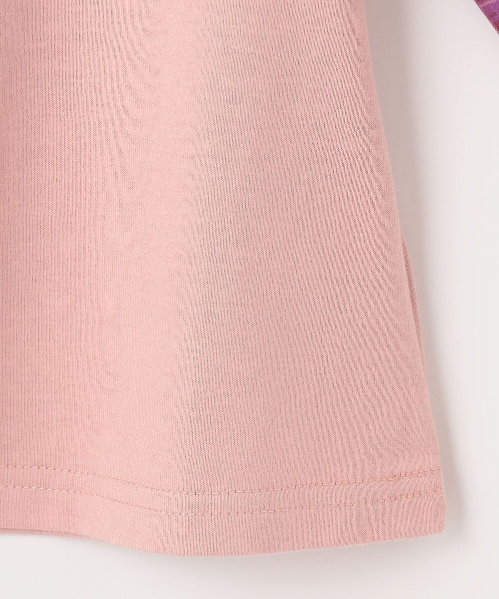 ANY KIDS チェック袖 ドッキング プルオーバー 