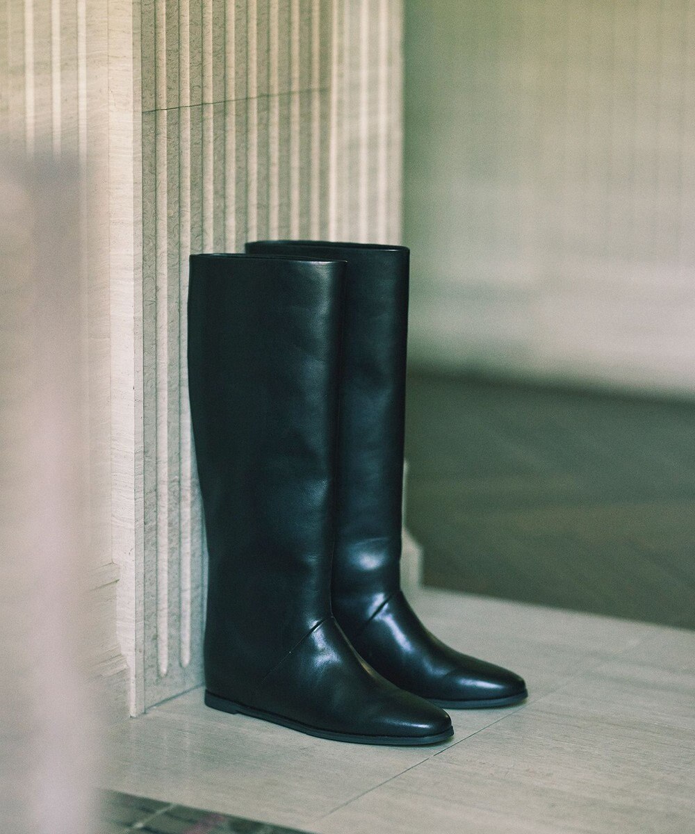自由区 【SHIHOさん着用】ストレートインヒールロング ブーツ 